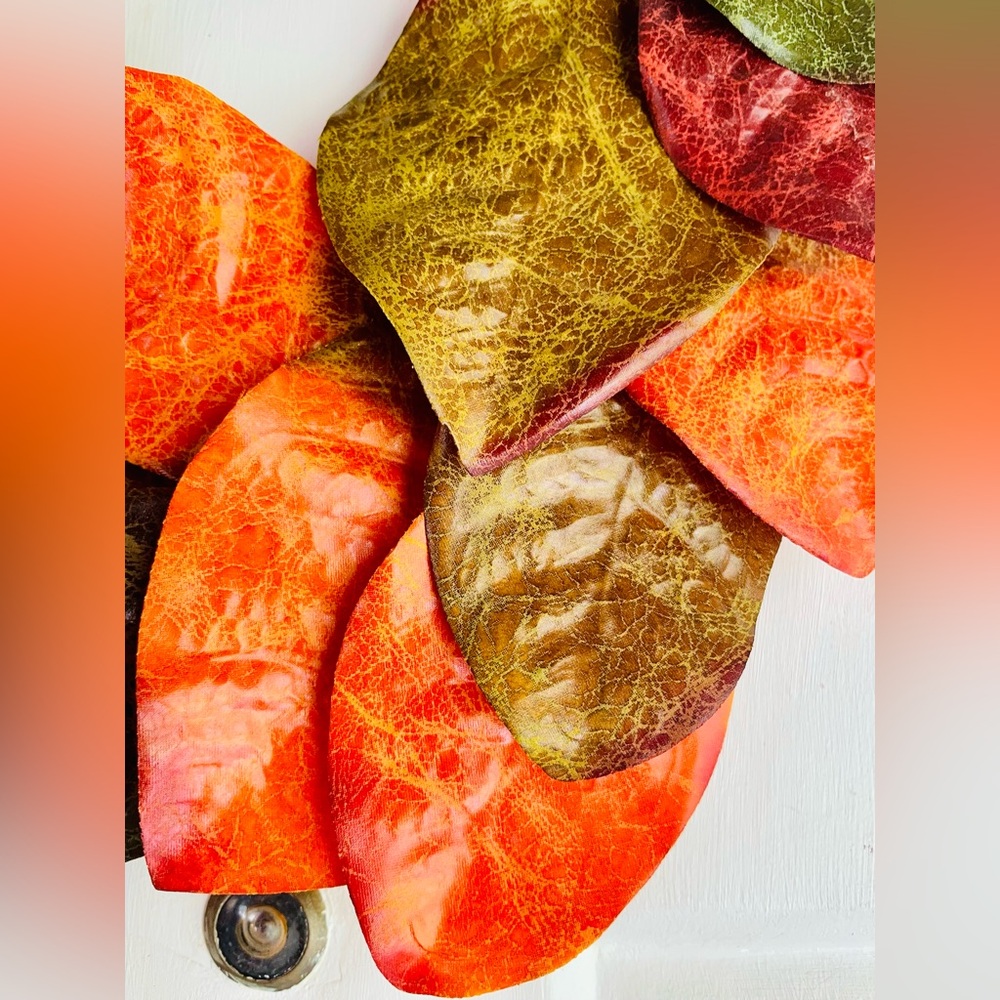 *Fall Magnolia Leaves Wreath, 14” - Picture 3 of 11